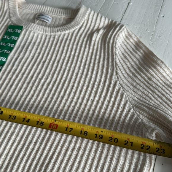 Frank and oat cream coloured XL crewneck ribbed knit sweater - Picture 9 of 13